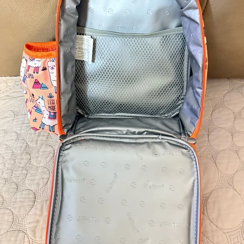 Kid’s Super Cute Fit + Fresh Less Drama More Llama Insulated Lunch Bag NWOT
